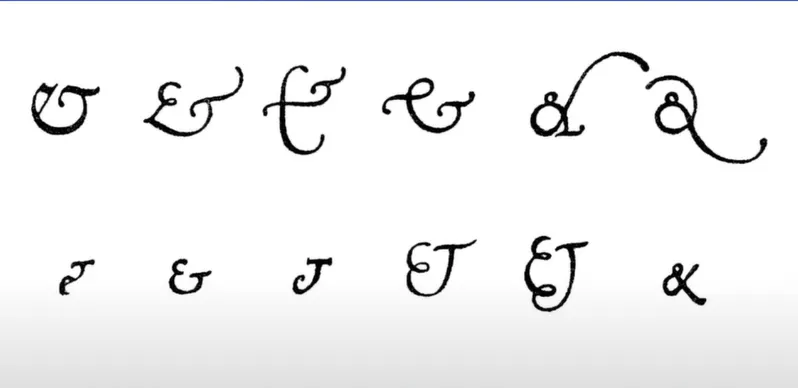 Ampersands by Ludovico Vicentino (1475–1527)